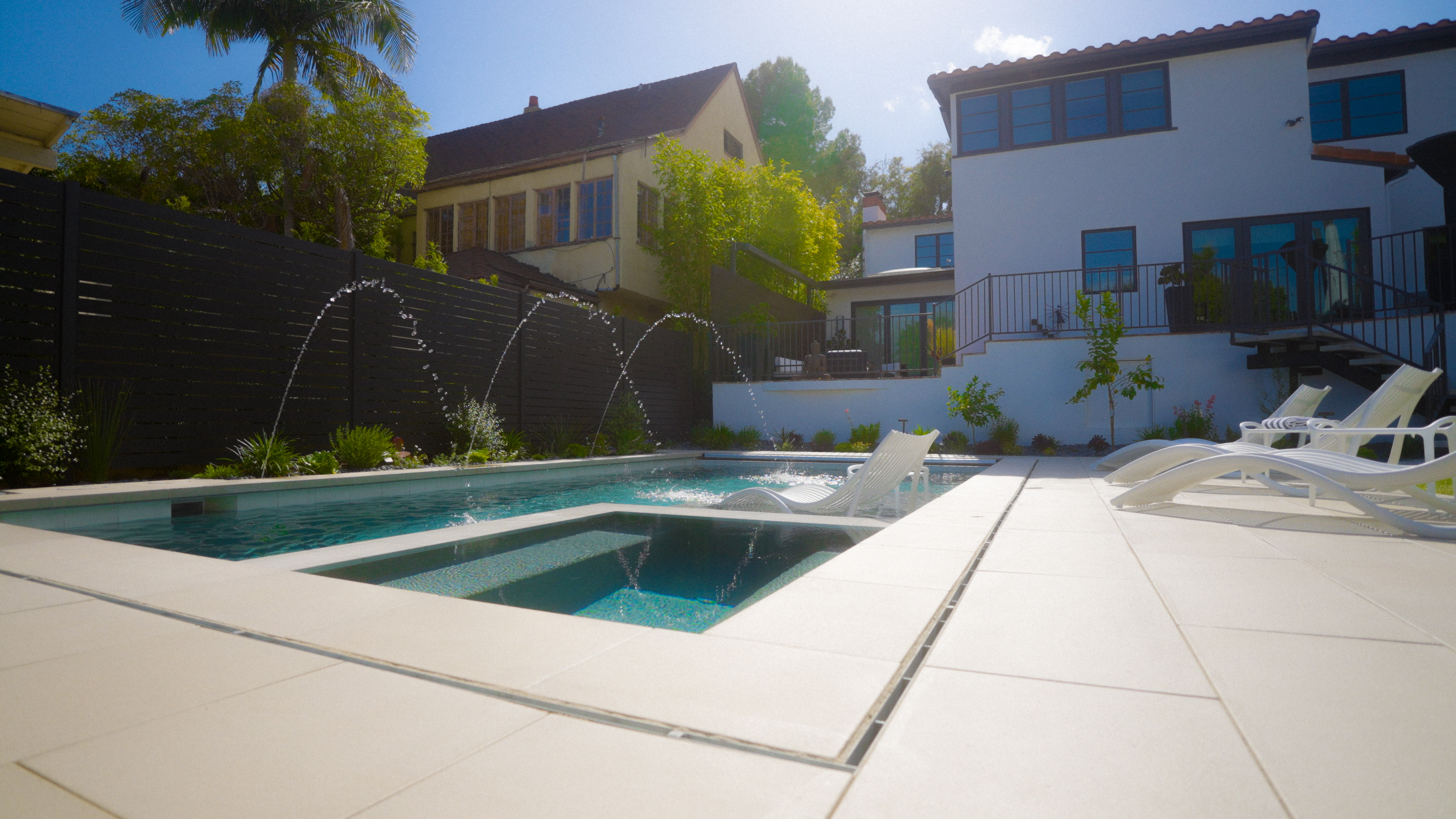 Pool deck and entertaining space