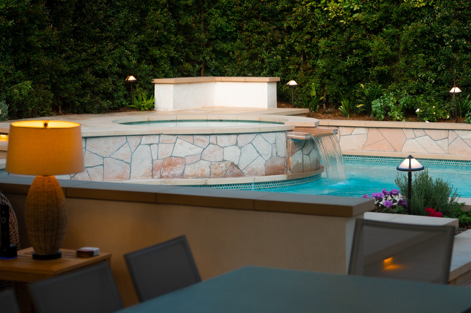 Pergola shade structures and outdoor entertaining zones