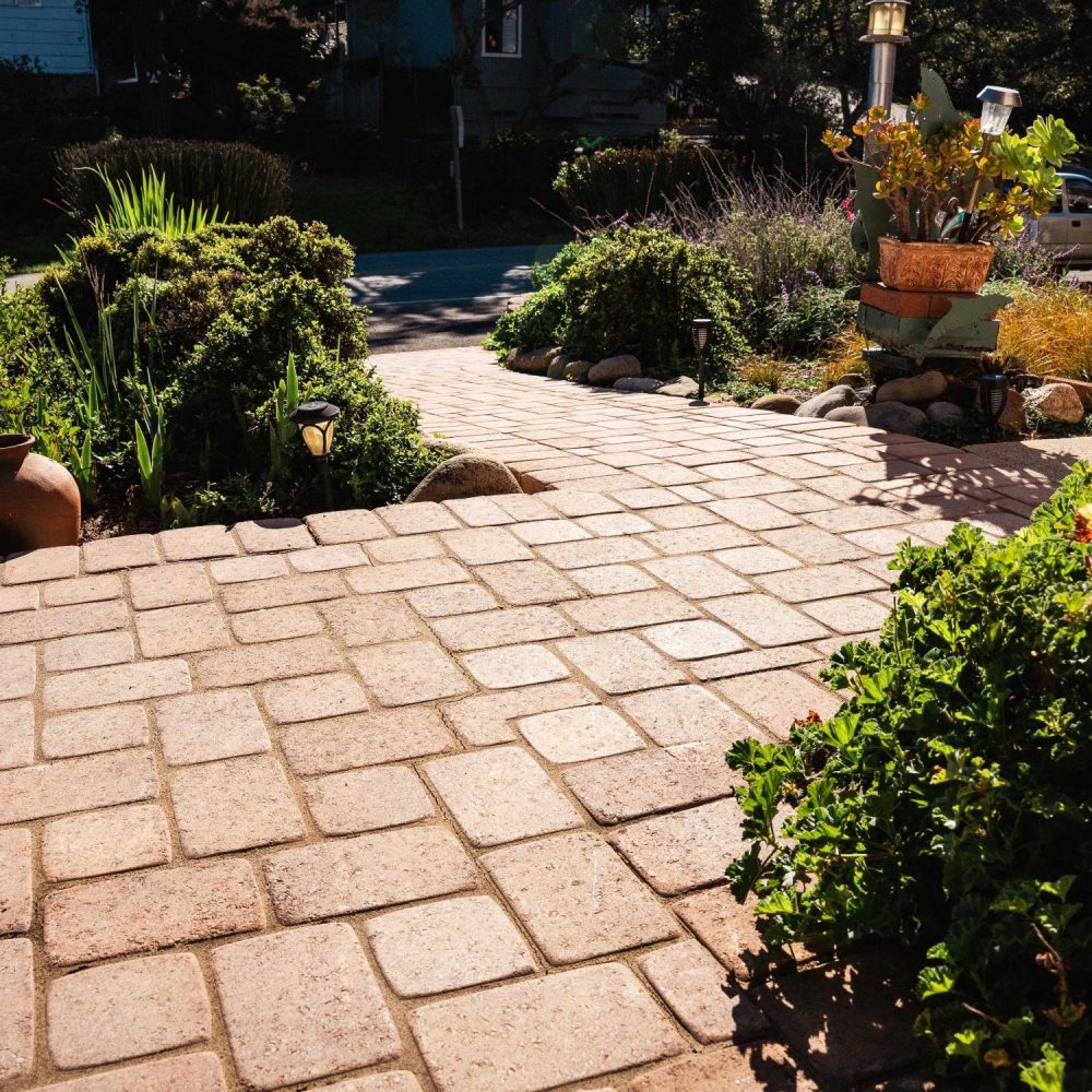 Completed walkway transformation by Pacific Outdoor Living