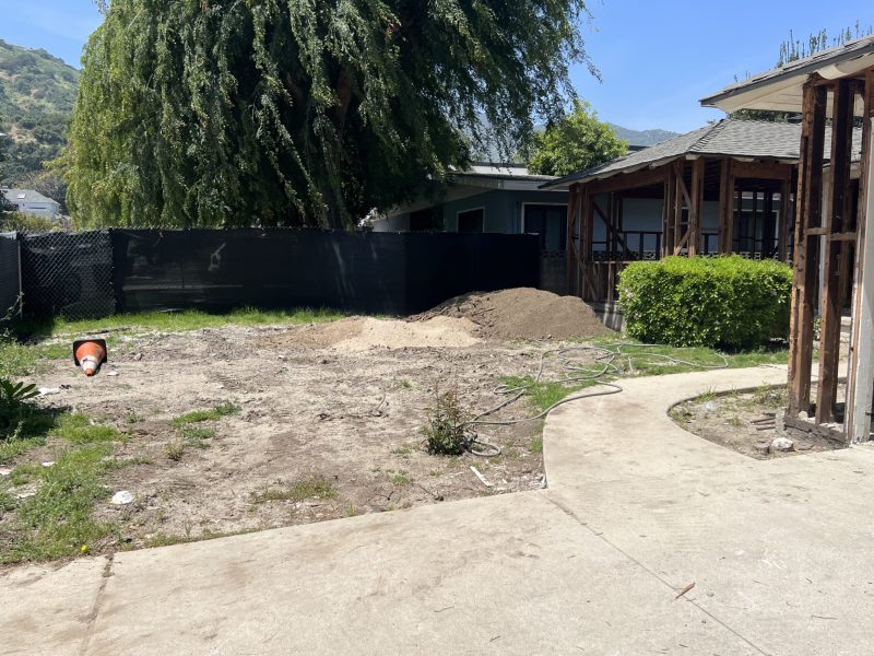 Backyard before renovation prior to design and construction by Pacific Outdoor Living