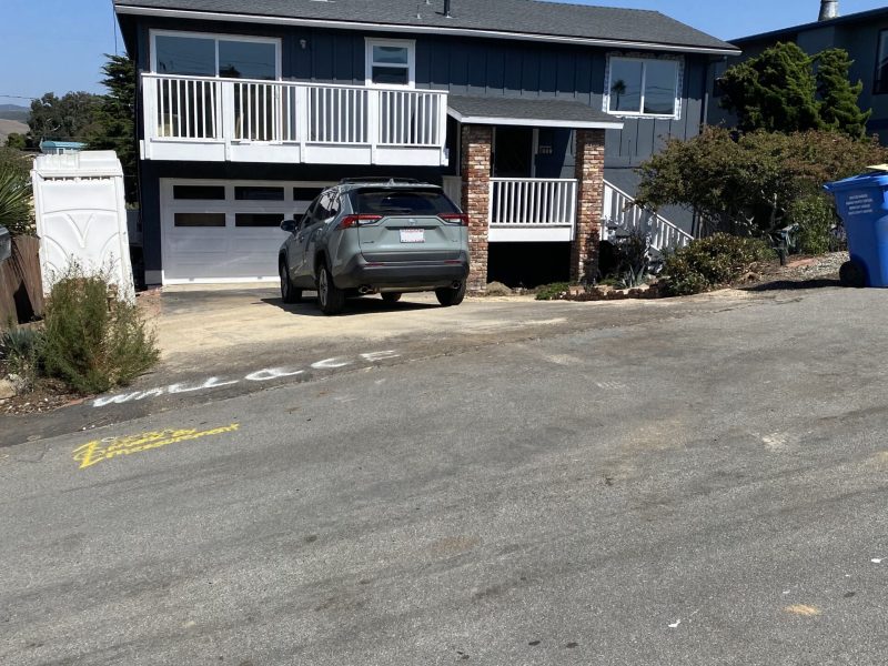 Driveway before renovation prior to design and construction by Pacific Outdoor Living
