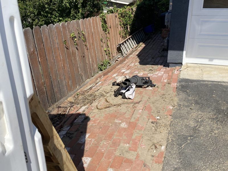 Driveway before renovation prior to design and construction by Pacific Outdoor Living