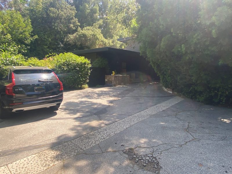 Driveway before renovation prior to design and construction by Pacific Outdoor Living