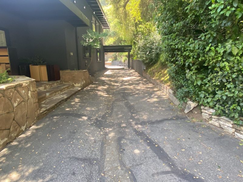Driveway before renovation prior to design and construction by Pacific Outdoor Living