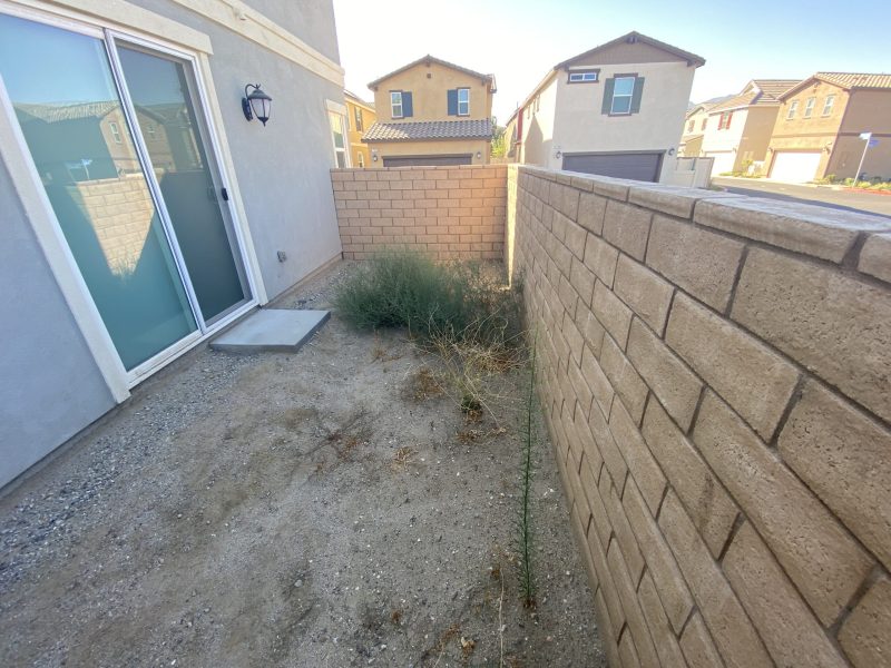 Side yard before renovation prior to design and construction by Pacific Outdoor Living